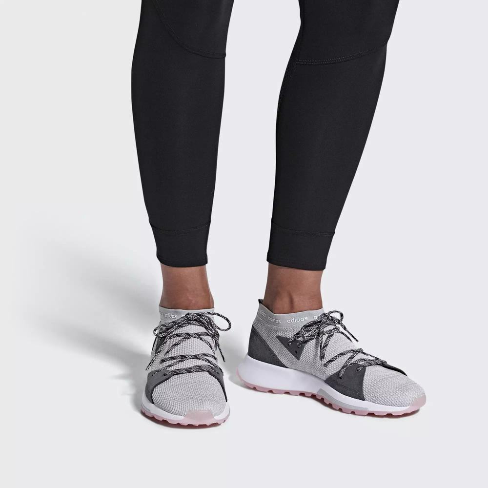 Adidas Quesa Tenis Para Correr Grises Para Mujer (MX-30790)